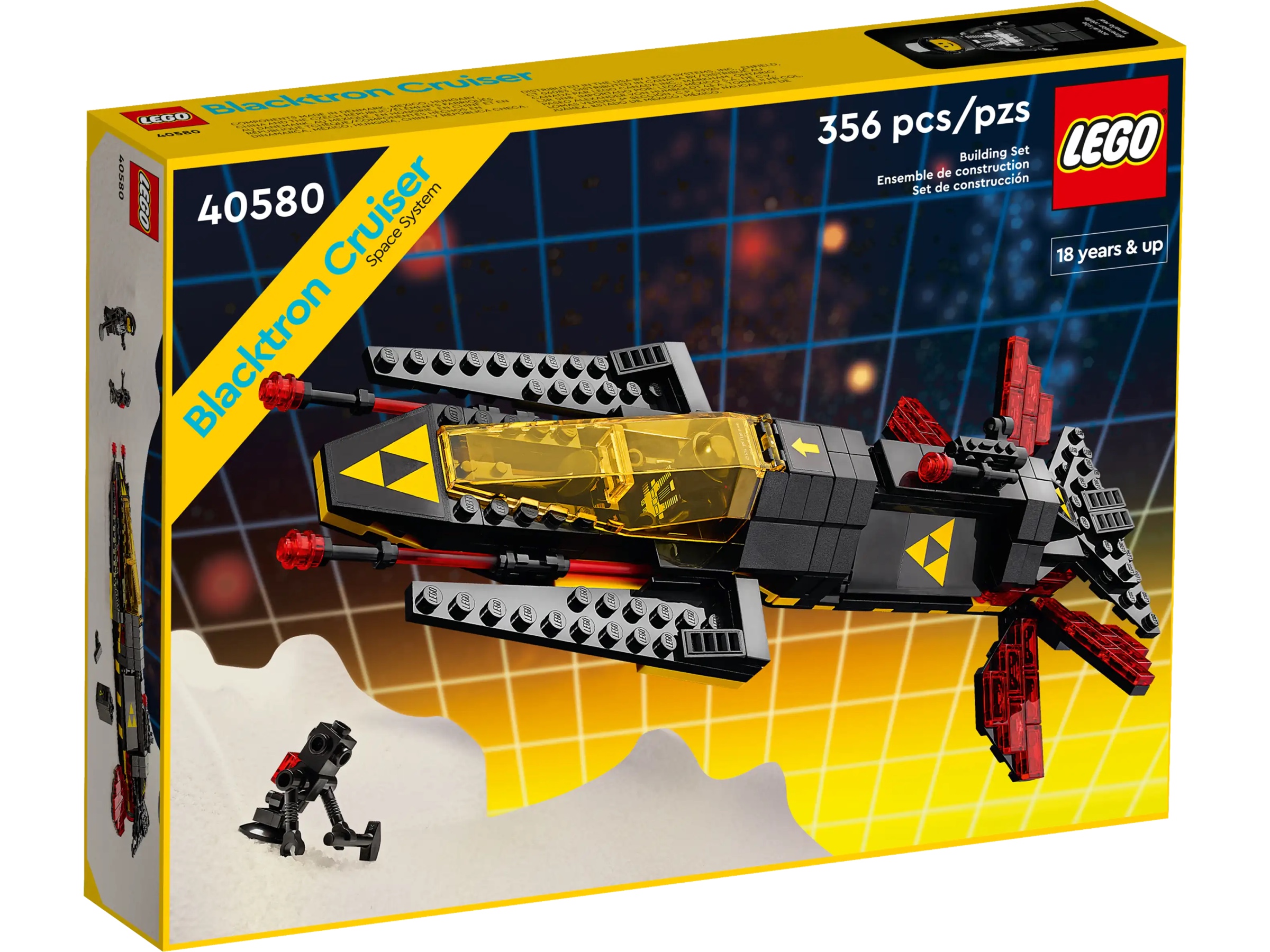 Box for LEGO set 40580: Blacktron Cruiser with 356 pieces